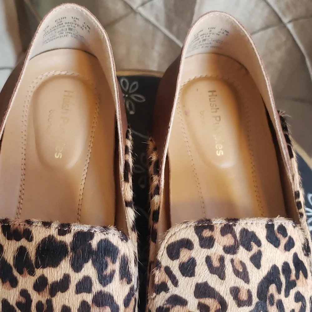 NWOT- Hush Puppies ‘Bailey’ Calf Hair Leopard Loafer - Picture 8 of 9